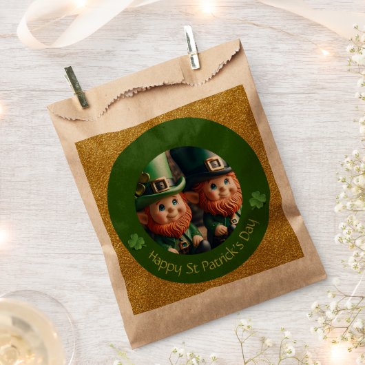 Sachets En Papier Miniature Leprechaun Saint Patrick FB (Coupé)