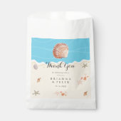 Sachets En Papier Minimal Blue Ocean Summer Wedding (Devant)