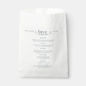 Sachets En Papier Minimal moderne | Menu Mariage unique (Devant)