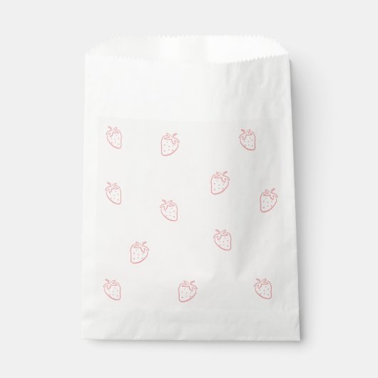 Sachets En Papier Minimalisme de la Fraise (Devant)