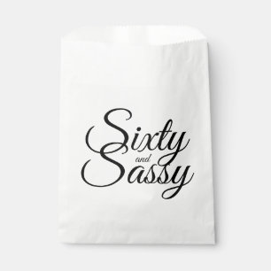 Sachets En Papier Minimaliste 60 et Sassy 60e Noir Blanc