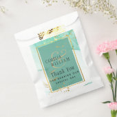 Sachets En Papier Mint Green Gold MARIAGE Encre d'alcool Abstraite (Scellé)