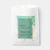 Sachets En Papier Mint Green Gold MARIAGE Encre d'alcool Abstraite (Devant)