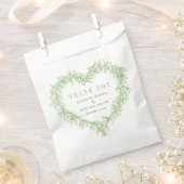 Sachets En Papier Mistletoe ligne art vert gris mariage merci (Coupé)