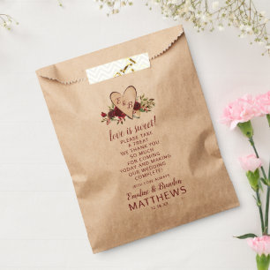 Sachets En Papier Mistletoe Manor Coeur Mariage L'amour est doux