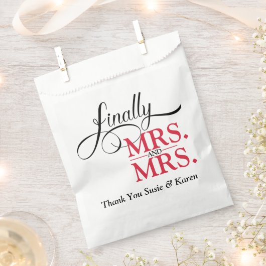 Sachets En Papier Mme et Mme Mariage (Coupé)