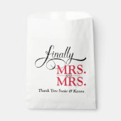 Sachets En Papier Mme et Mme Mariage (Devant)
