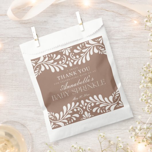 Sachets En Papier Mocha Brown Talavera Fiesta Baby Sprinkt Dessert (Coupé)