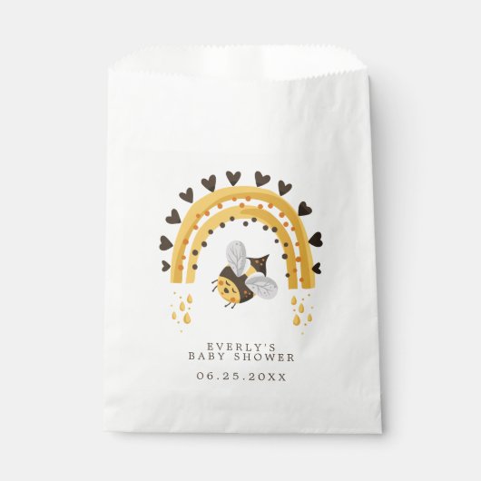 Sachets En Papier Mod Rainbow Bumblebee Miel Bee Baby shower (Devant)
