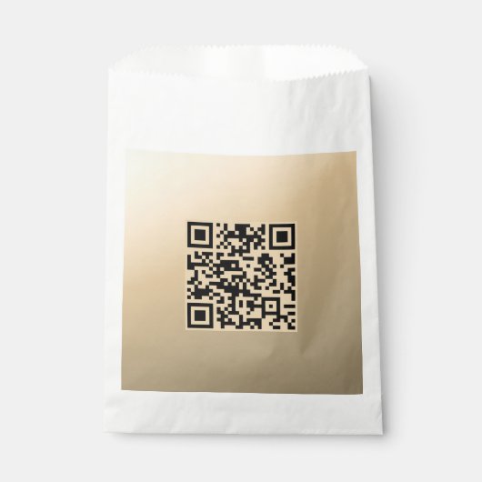 Sachets En Papier Modèle de code QR immédiatement modifiable | Or Fa (Devant)