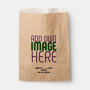 SACHETS EN PAPIER MODELE DE TEXTE D'IMAGE MARON SIMPLE ÉDITABLE MODE