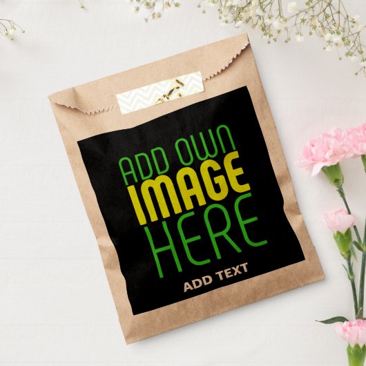 SACHETS EN PAPIER MODELE DE TEXTE D'IMAGE NOIRE SIMPLE ÉDITABLE MODE (Scellé)