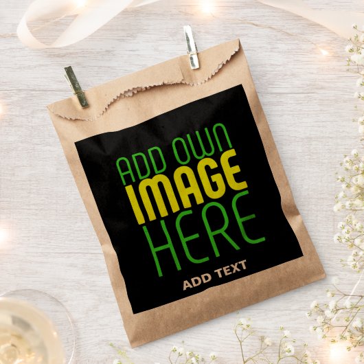 SACHETS EN PAPIER MODELE DE TEXTE D'IMAGE NOIRE SIMPLE ÉDITABLE MODE (Coupé)