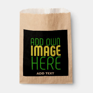 SACHETS EN PAPIER MODELE DE TEXTE D'IMAGE NOIRE SIMPLE ET MODIFIABLE
