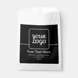 Sachets En Papier Modèle moderne pour votre logo   Noir & Blanc