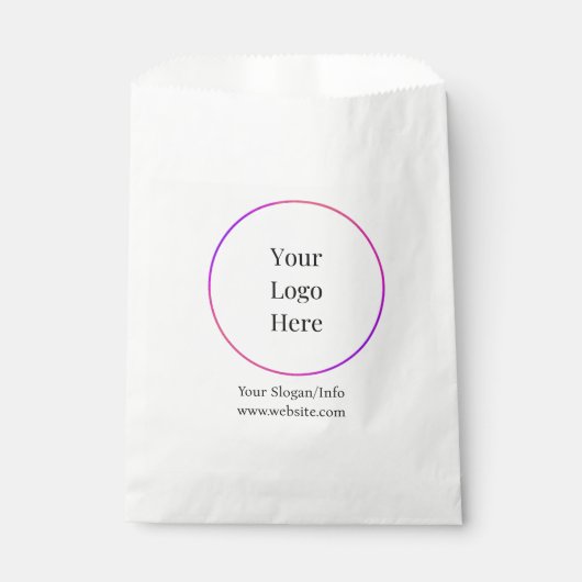 Sachets En Papier Modèles personnalisables modernes de logo d'entrep (Devant)
