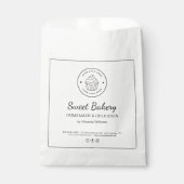 Sachets En Papier Modern Bakery Custom Logo Paper Bag (Devant)