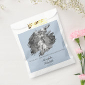 Sachets En Papier Modern Brushstroke Photo Wedding | Blue (Scellé)