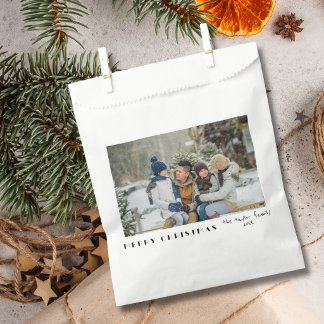 Sachets En Papier Modern Minimalist Merry Christmas Photo