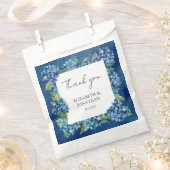 Sachets En Papier Modern Rustic Blue Hydrangeas Floral Wedding (Coupé)
