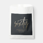 Sachets En Papier Moderne 60e anniversaire simple élégant script élé (Devant)