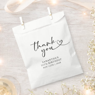 Sachets En Papier Moderne Bonjour 30e Anniversaire Merci