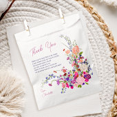 Sachets En Papier Moderne chic fleurs sauvages script nuptiale douch