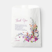 Sachets En Papier Moderne chic fleurs sauvages script nuptiale douch (Devant)