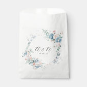 Sachets En Papier Moderne Elegant Aquarelle Floral Monogramme Mariag (Devant)