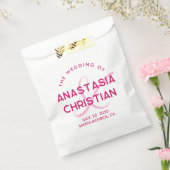 Sachets En Papier Moderne et Gras Mariage Magenta (Scellé)