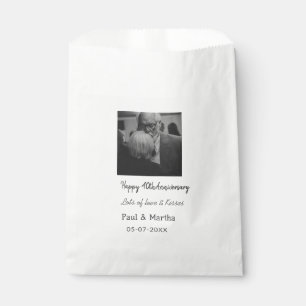 Sachets En Papier Moderne heureux 40e anniversaire ajouter nom date 