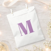 Sachets En Papier Moderne lavande blanc personnalisé monogramme chic (Coupé)
