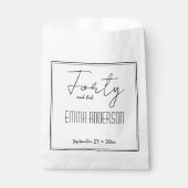 Sachets En Papier Moderne minimaliste Personnalisé Noir Blanc (Devant)