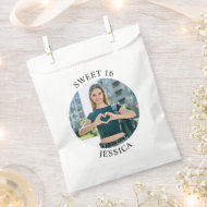 Sachets En Papier Moderne minimaliste Sweet 16 Birthday Circle Photo