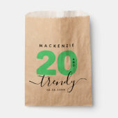 Sachets En Papier Moderne Mint Green 20 et tendance (Devant)