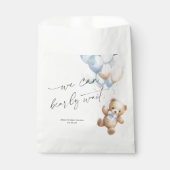 Sachets En Papier Moderne Nous Pouvons Attendre Bleu Garçon Douche (Devant)