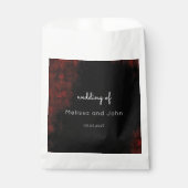 Sachets En Papier Moderne Passionate Red 'n Black Mariage Design (Devant)