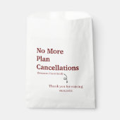 Sachets En Papier Moderne Plus d'annulation de plan Drôle retraite (Devant)