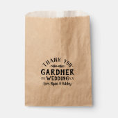 Sachets En Papier Moderne Rustique Personnalisé Mariage Favoriser Sa (Devant)