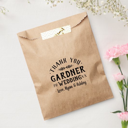 Sachets En Papier Moderne Rustique Personnalisé Mariage Favoriser Sa (Scellé)