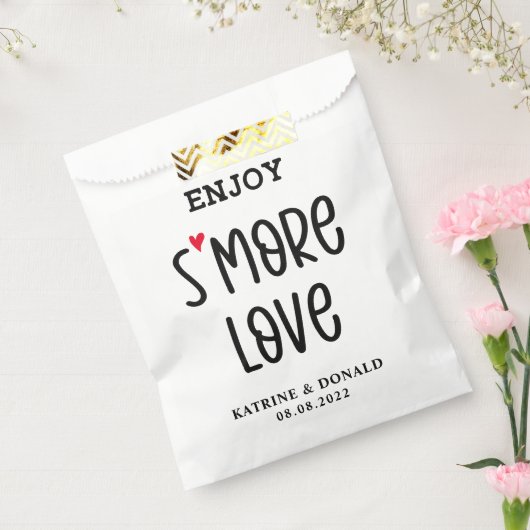 Sachets En Papier Moderne S’more Love Wedding Favor Sac (Scellé)