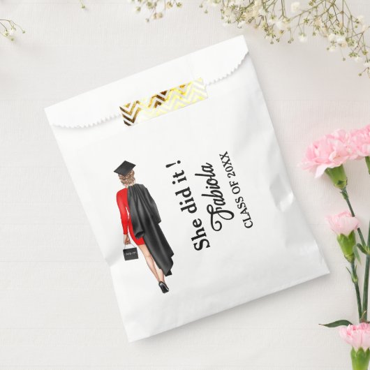 Sachets En Papier Moderne Script Graduation Fille Parti (Scellé)