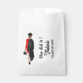 Sachets En Papier Moderne Script Graduation Fille Parti (Devant)