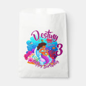 Sachets En Papier Modifier le nom d'âge Mermaid Anniversaire Fête Pe (Devant)