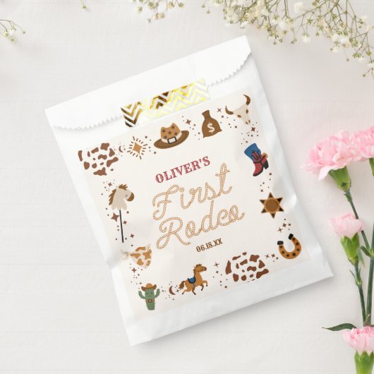 Sachets En Papier Mon premier Rodeo Western Cowboy 1er anniversaire (Scellé)
