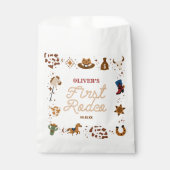 Sachets En Papier Mon premier Rodeo Western Cowboy 1er anniversaire (Devant)