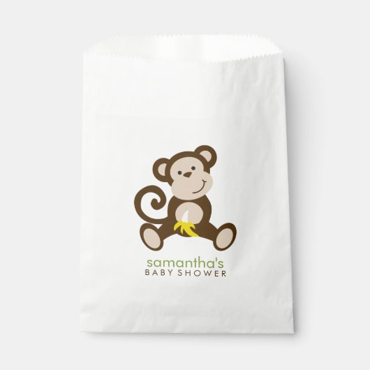 Sachets En Papier Monkey Business Baby shower (Devant)