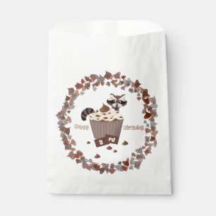 Sachets En Papier Monochrome Raccoon Chocolate Chip Anniversaire