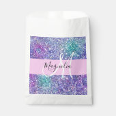 Sachets En Papier Monogramme à étincelles de Parties scintillant ble (Devant)