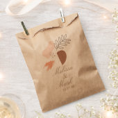 Sachets En Papier Monogramme botanique géométrique minimal (Coupé)